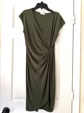 Petite Assembly Betsy Side Twist Dress XSP Petite Olive